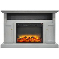 Cambridge CAM5021-2GRYLG2 Sorrento Electric Fireplace with an Enhanced Log Display and 47 in. Entertainment Stand in Gray - B075QHHFKC